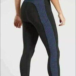 Athleta Ultimate Statch Pockets Colorblock Leggings Black with Blue side pockets